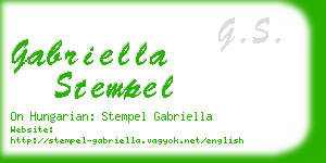 gabriella stempel business card